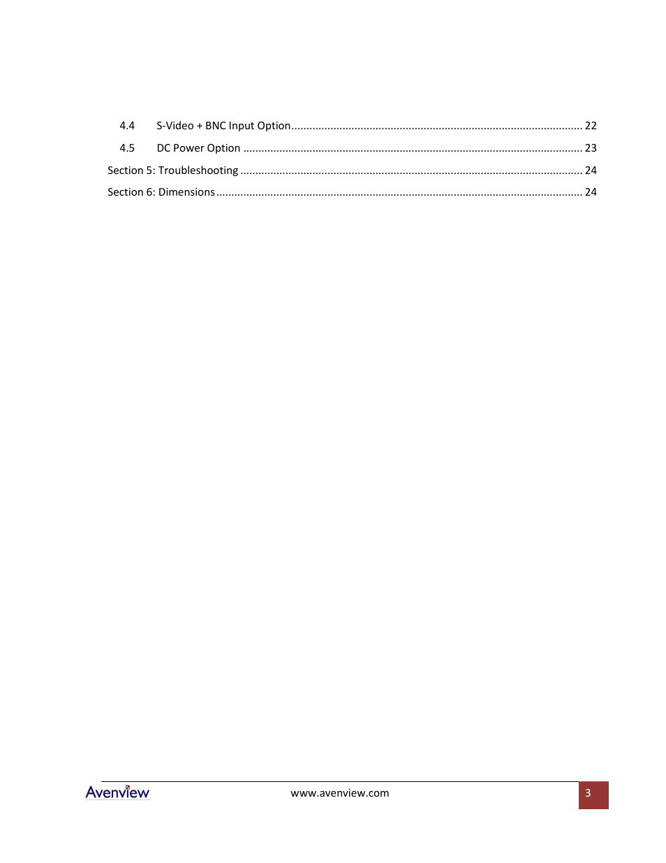 Avenview RKVM-17-Dslide User Manual | Page 3 / 25