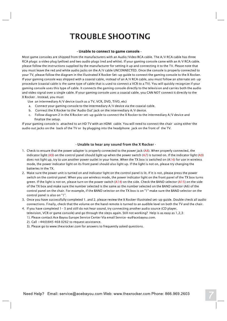 X Rockers 51319 User Manual | Page 7 / 8