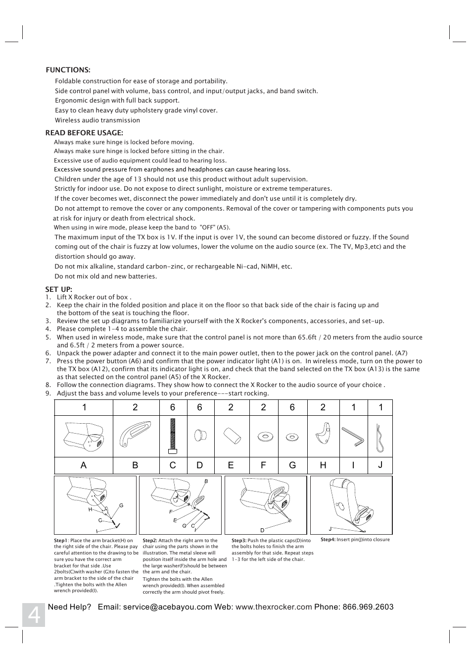 X Rockers 51333 User Manual | Page 4 / 8