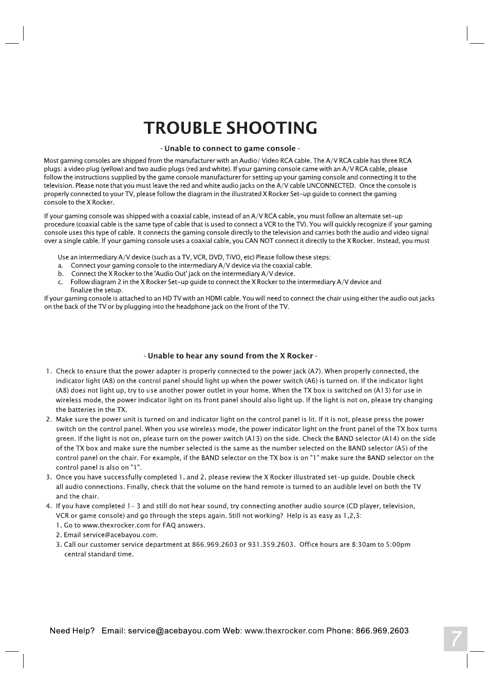 X Rockers 51436 User Manual | Page 7 / 8