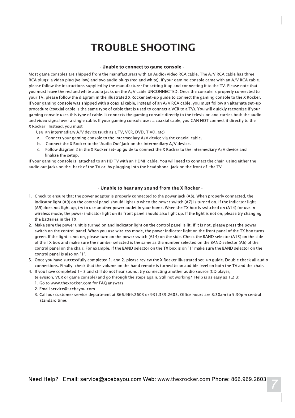 X Rockers 51492 User Manual | Page 7 / 8
