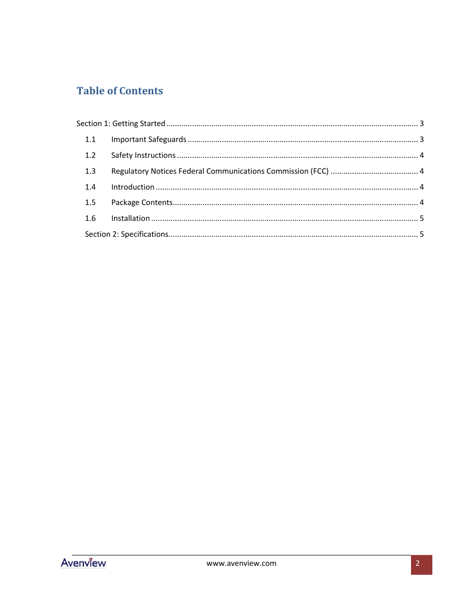 Avenview C-USB-DVI User Manual | Page 2 / 6