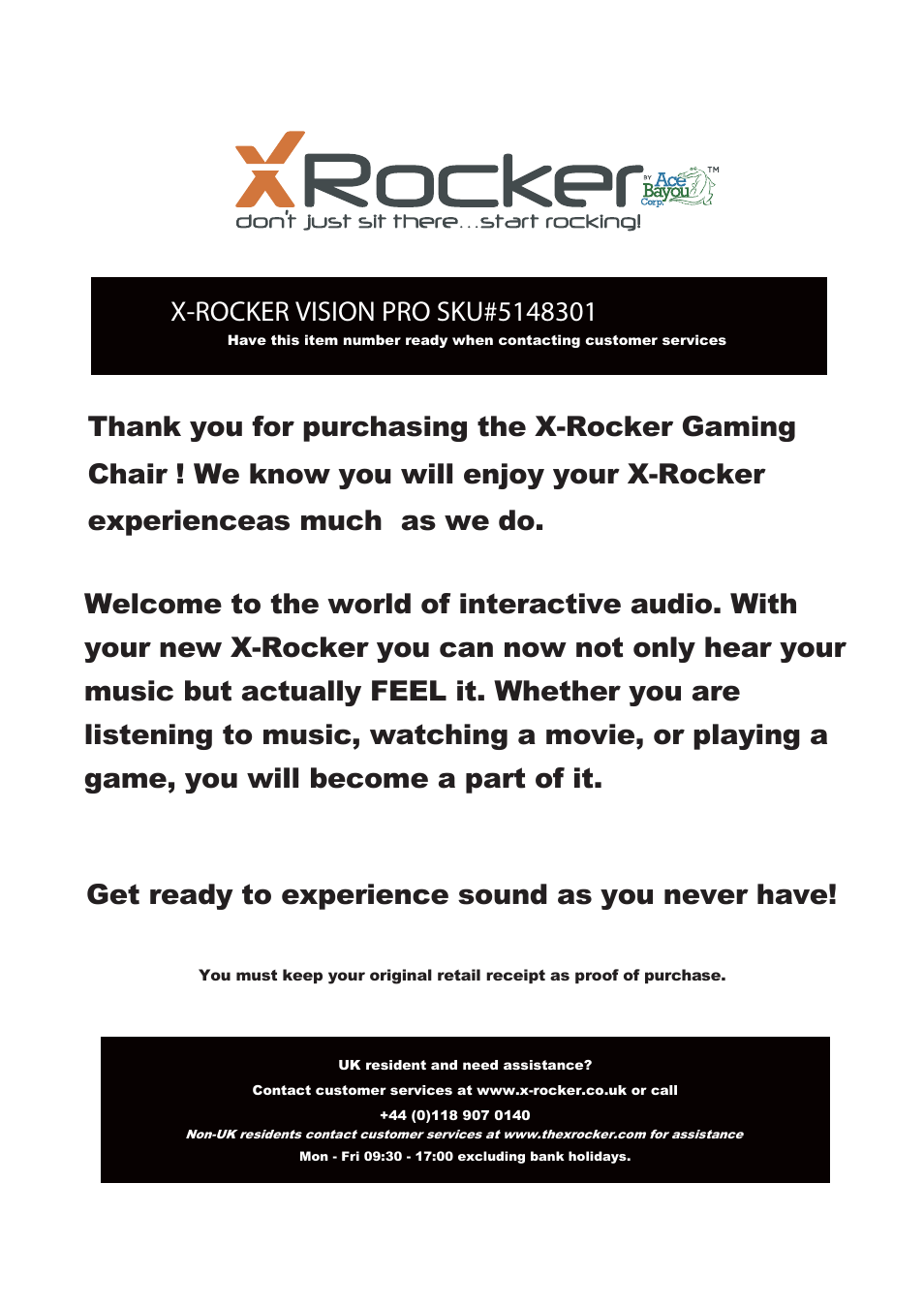 X Rockers 51483 User Manual | 10 pages