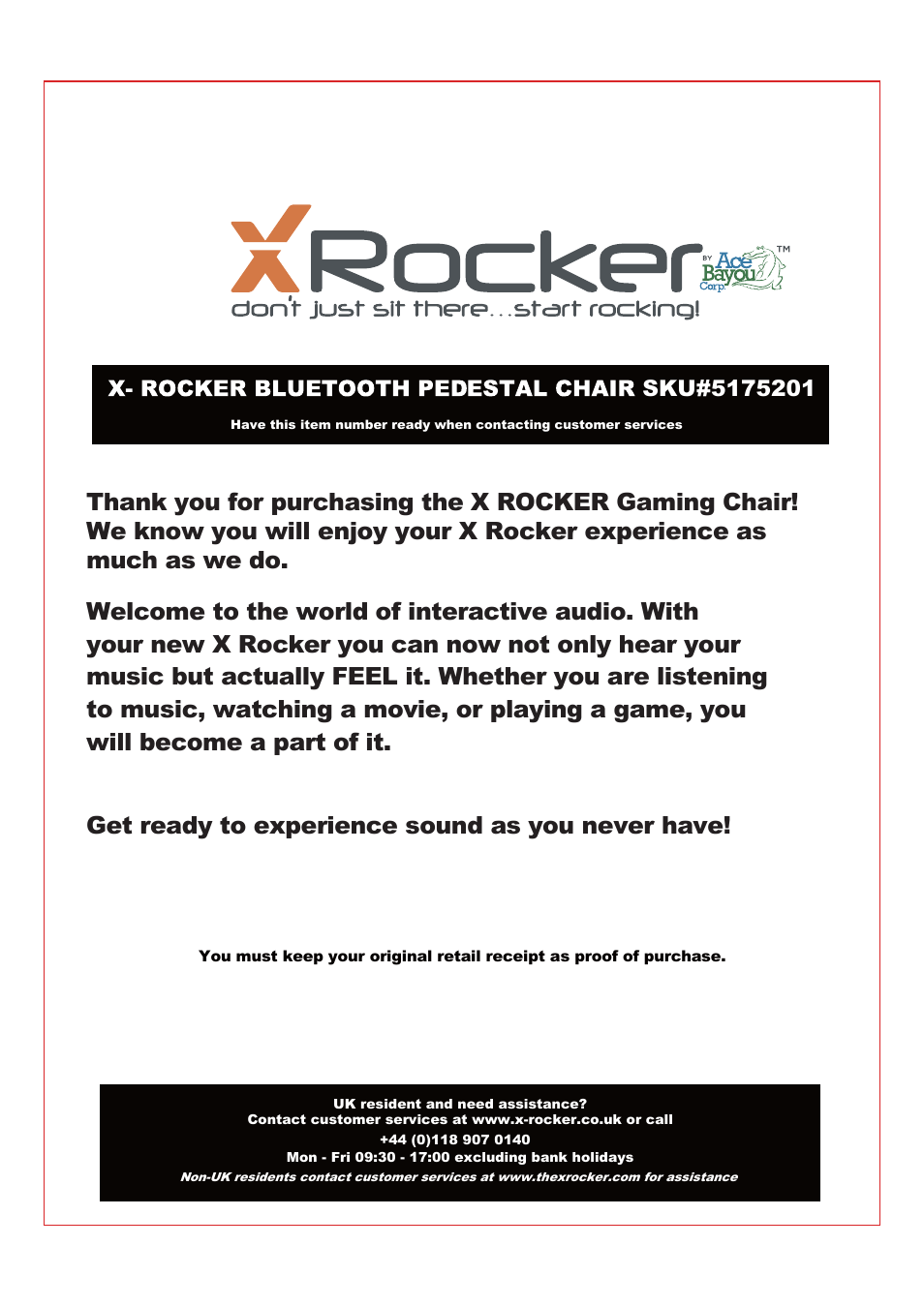 X Rockers 51752 User Manual | 8 pages