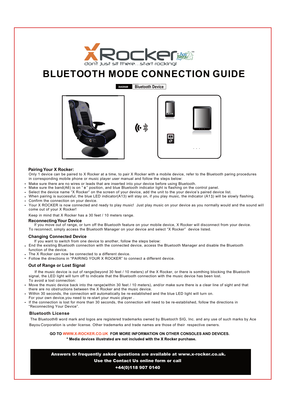 Bluetooth mode connection guide | X Rockers 51752 User Manual | Page 6 / 8