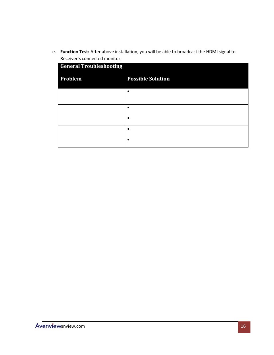 Avenview HDMI-C5-8 User Manual | Page 16 / 18