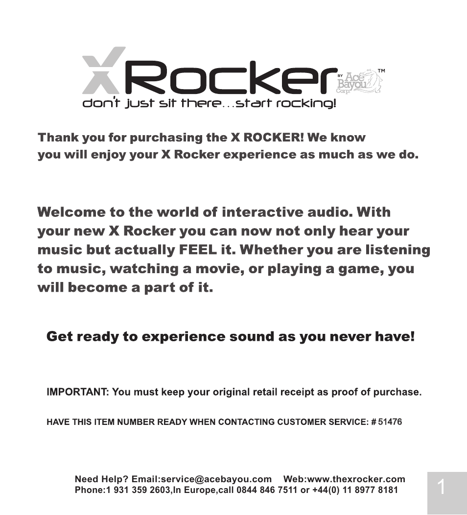 X Rockers 43111 User Manual | 8 pages