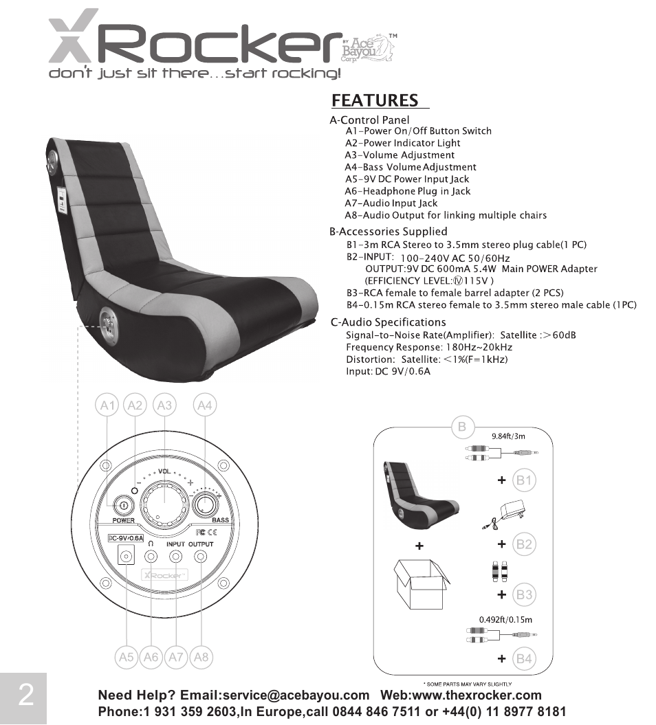 X Rockers 43111 User Manual | Page 2 / 8
