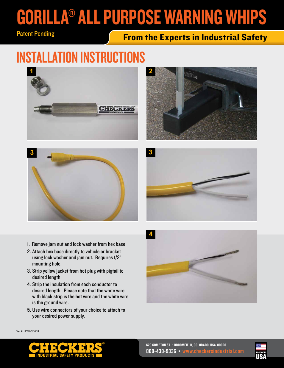 Checkers All Purpose Whip User Manual | 2 pages
