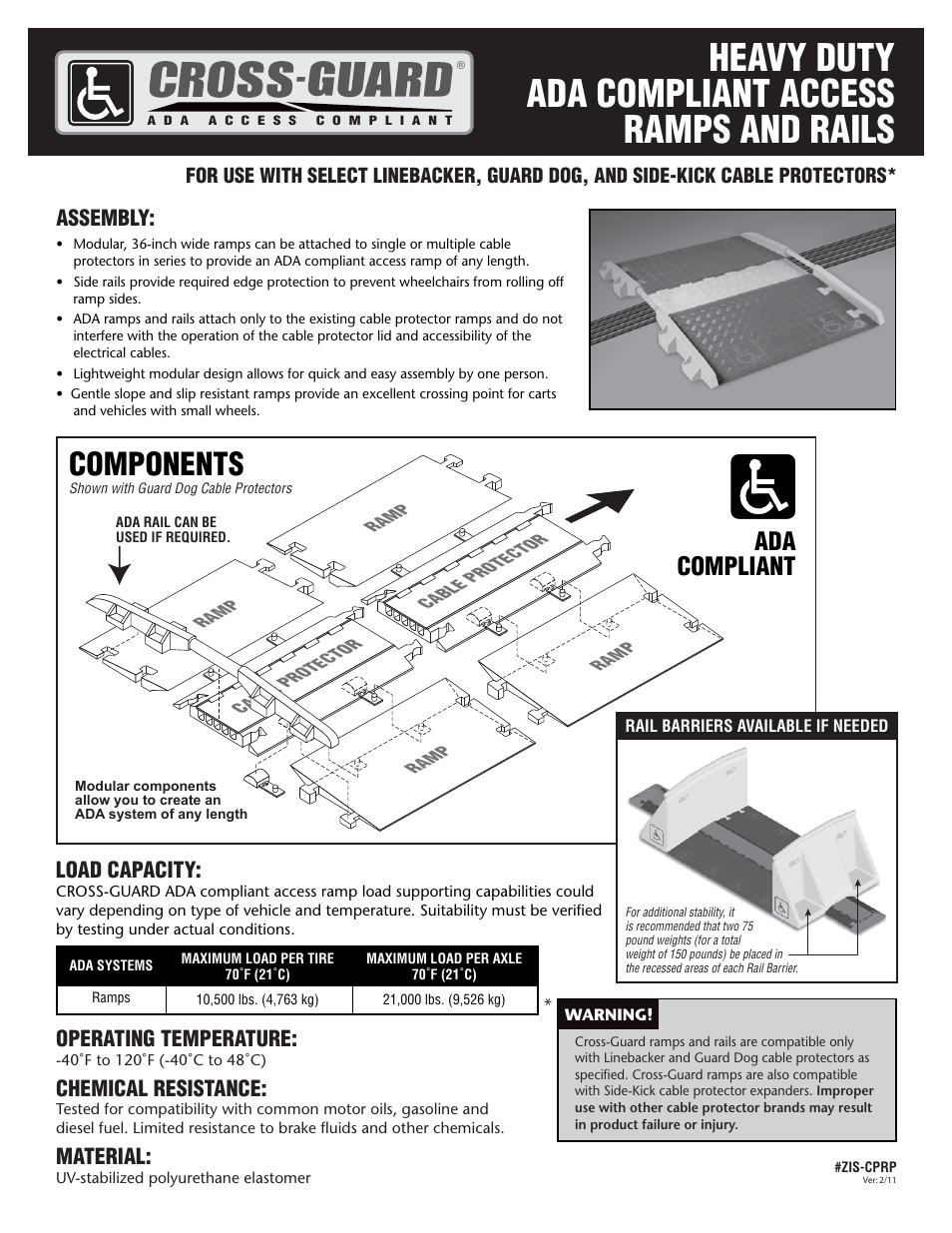 Checkers Cross Guard Access Ramps and Rails User Manual | 2 pages