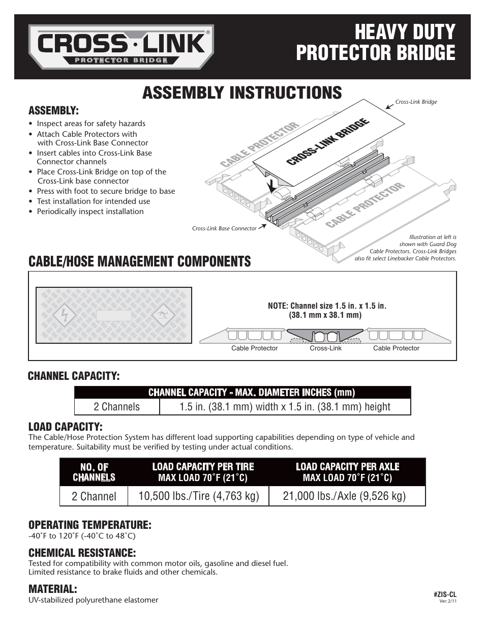 Checkers Cross-Link Protector Bridge User Manual | 2 pages