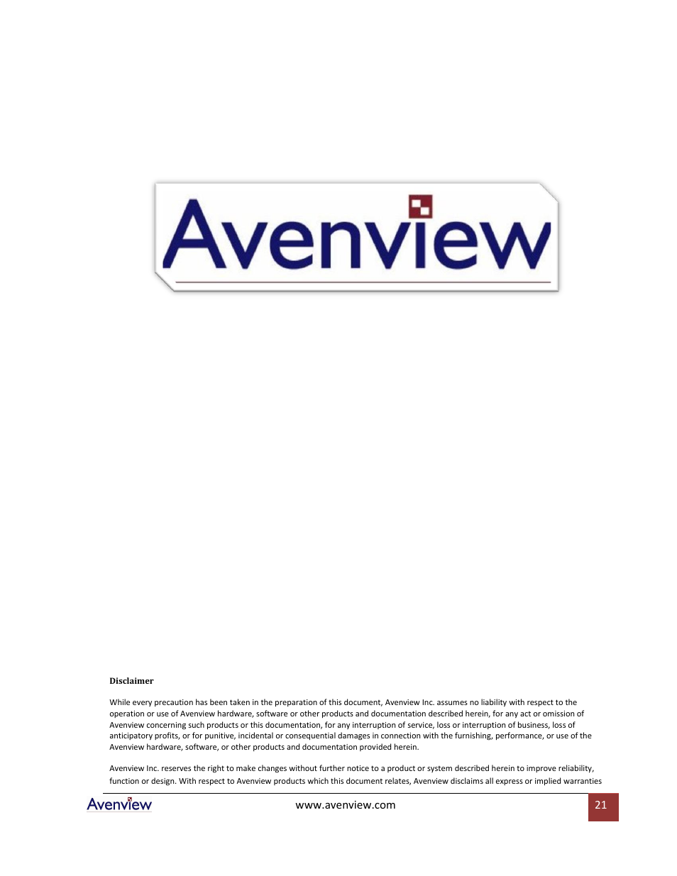 Avenview RSUN Series RSUN-17 User Manual | Page 21 / 22