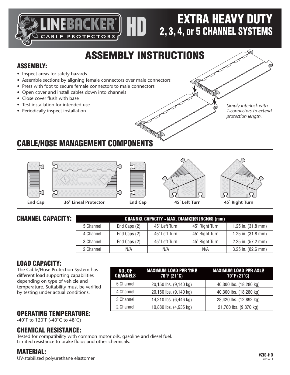 Checkers Linebacker Extra Heavy Duty Cable Ramps User Manual | 2 pages
