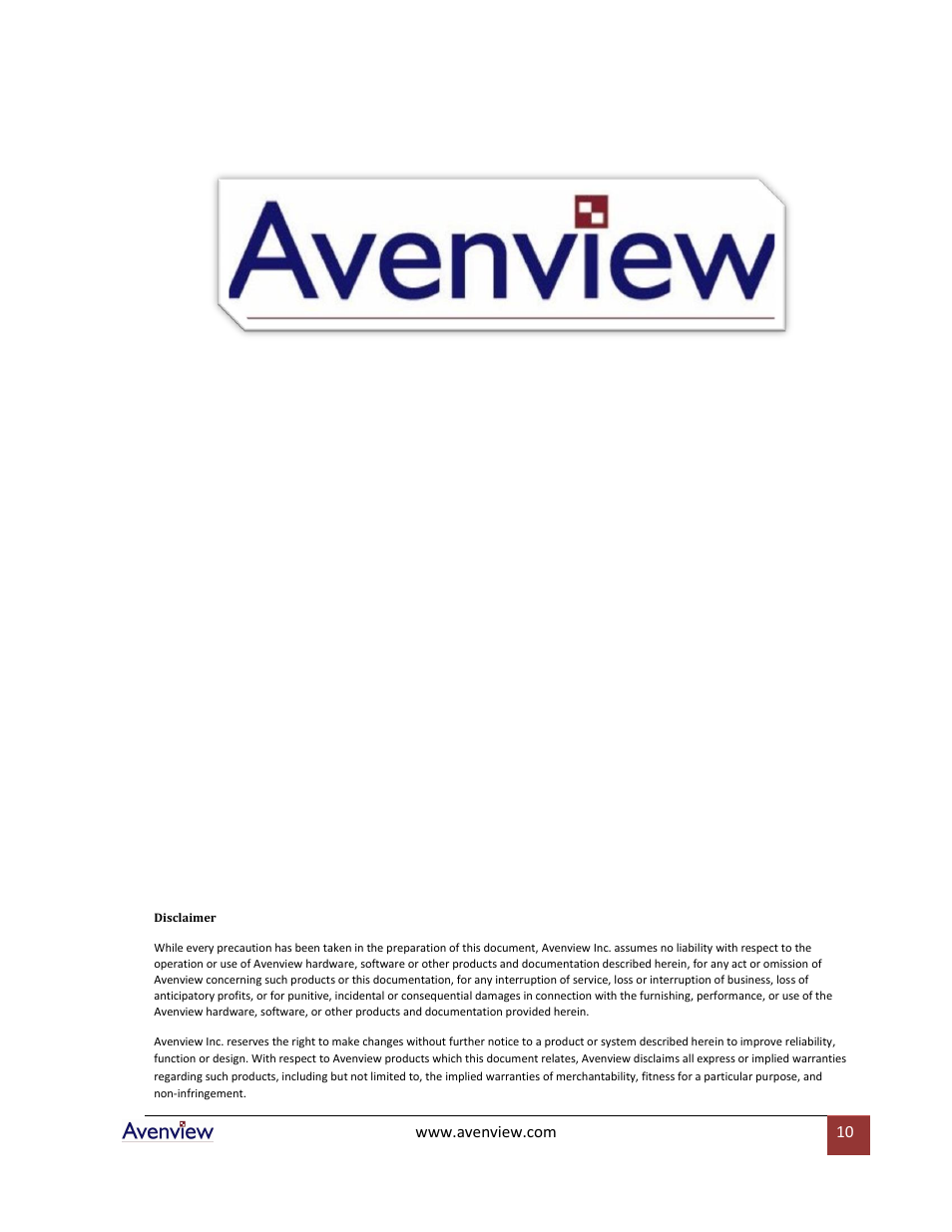 Avenview VGA-C5-SP-4 User Manual | Page 10 / 10