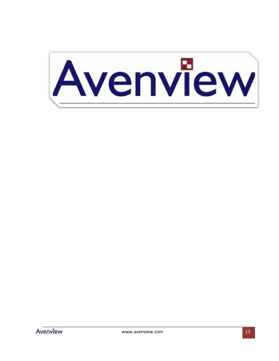 Avenview Cat5 User Manual | Page 13 / 13