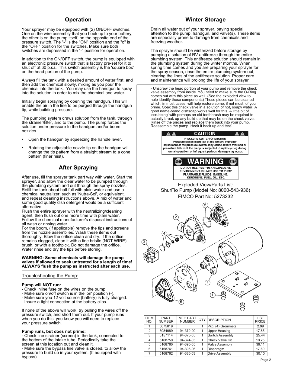 Sheet2, Drawing view4, After spraying | Winter storage, Operation | Ag Spray Equipment AG15LG2FHGTP-DB User Manual | Page 2 / 4