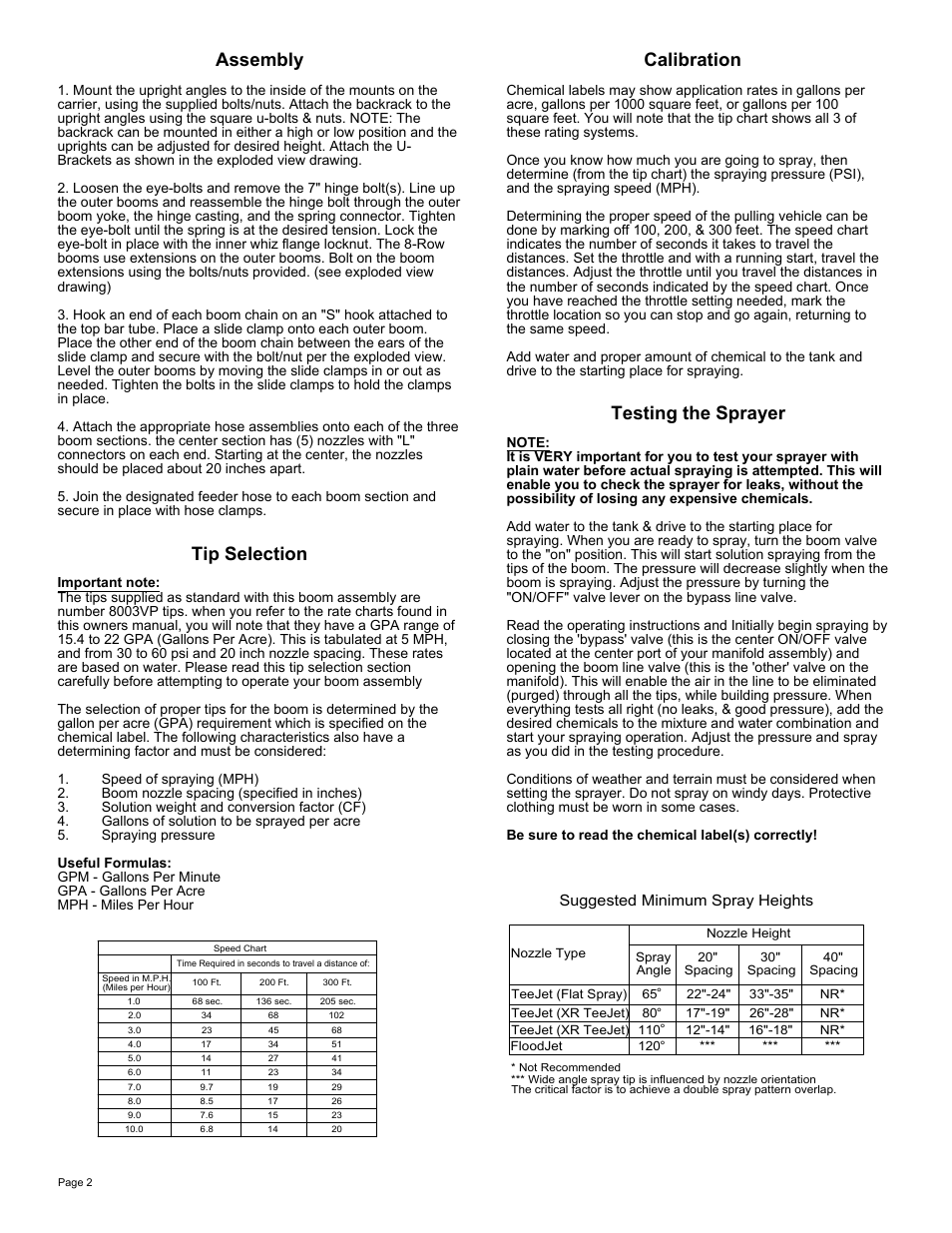 Sheet2, Drawing view2, Drawing view3 | Assembly tip selection, Calibration, Testing the sprayer | Ag Spray Equipment BA6D_BA8D User Manual | Page 2 / 7