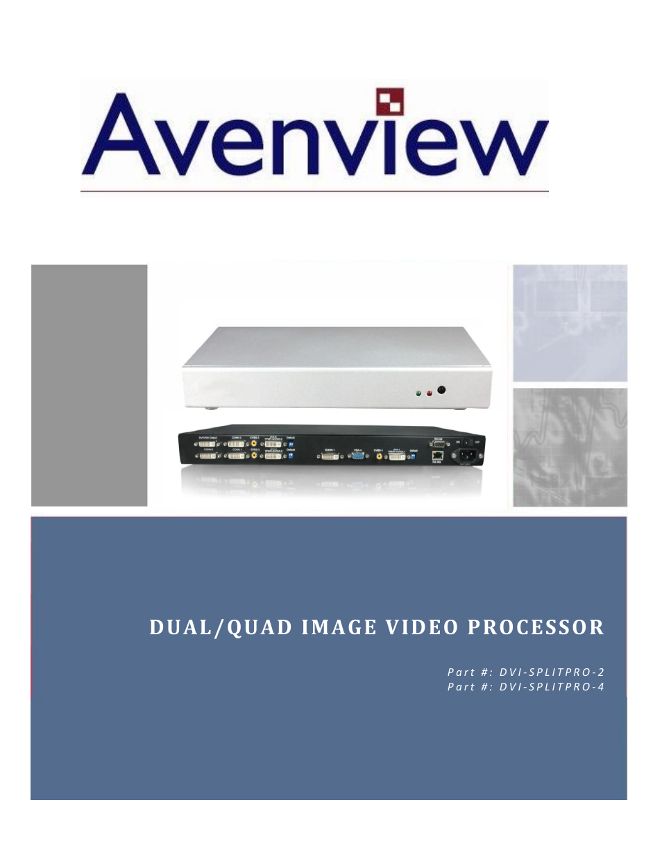 Avenview DVI-SPLITPRO-4 User Manual | 5 pages
