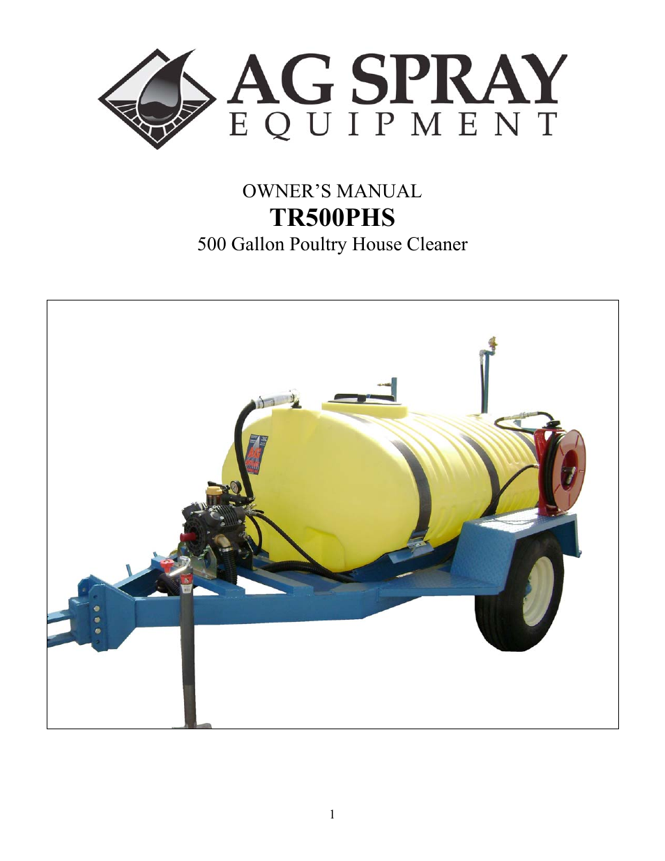 Ag Spray Equipment PHS500 User Manual | 31 pages