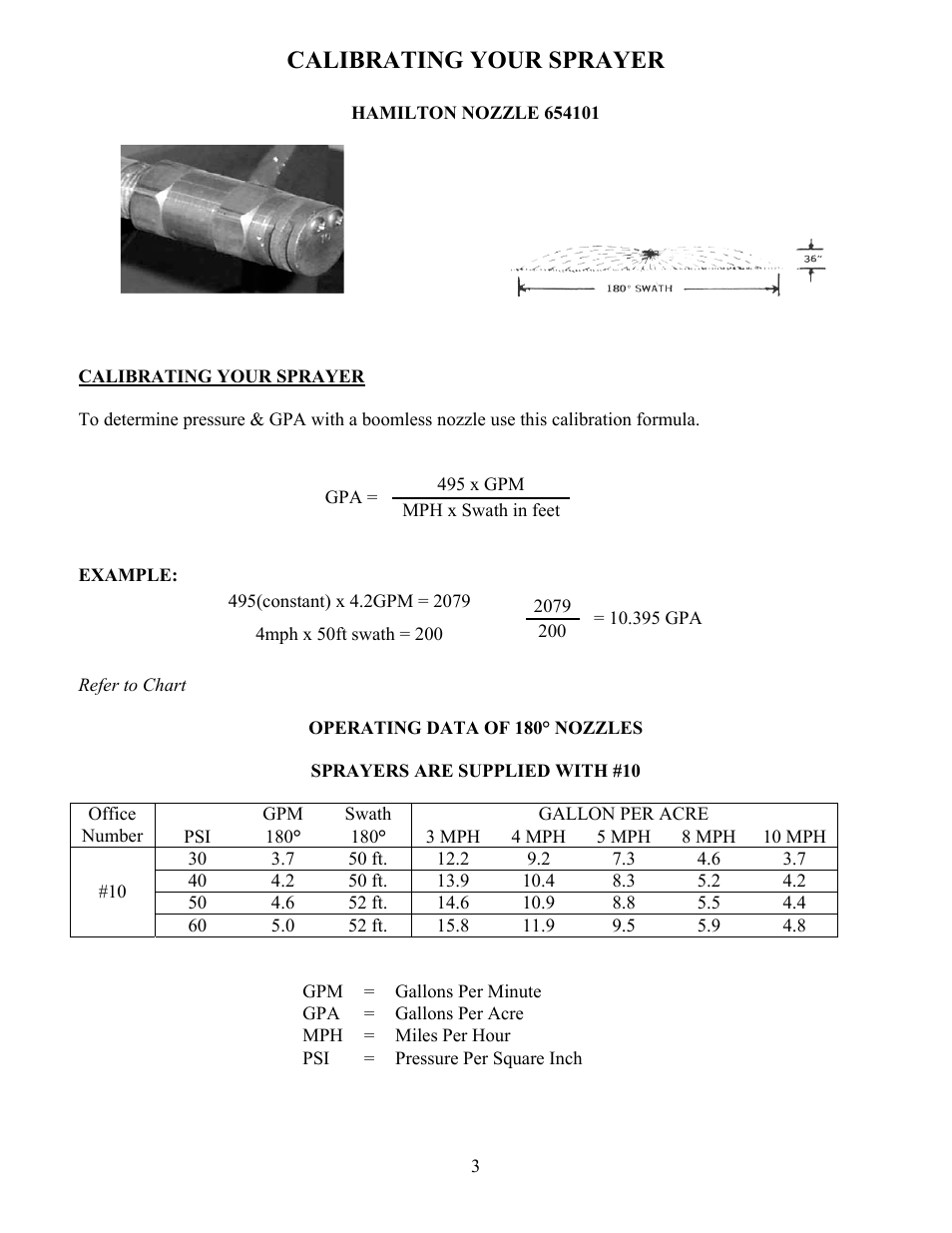 Calibrating your sprayer | Ag Spray Equipment RM55 User Manual | Page 3 / 11