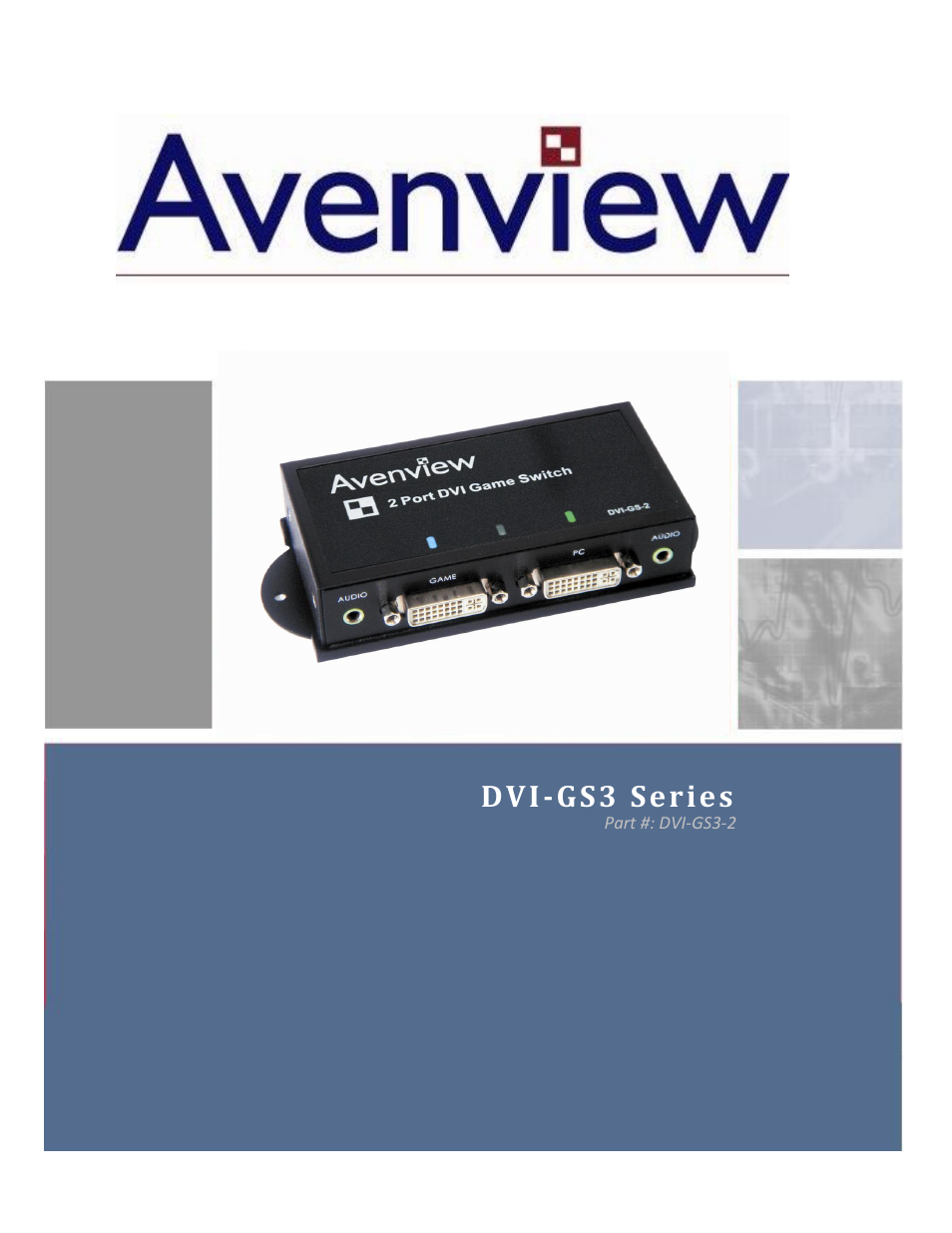 Avenview DVI-GS3 Series User Manual | 6 pages