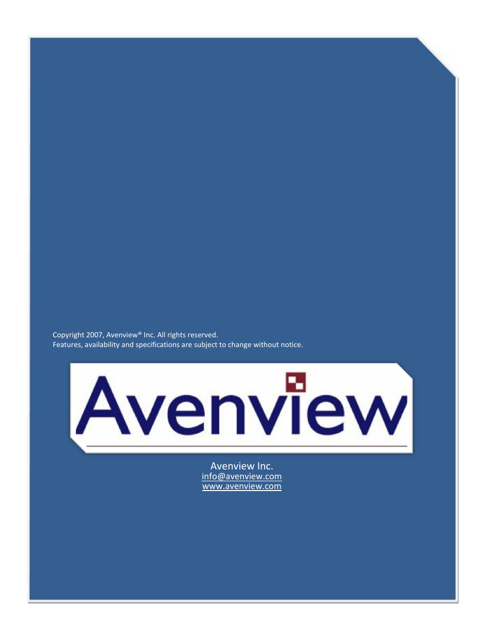 Avenview DVI-GS3 Series User Manual | Page 6 / 6