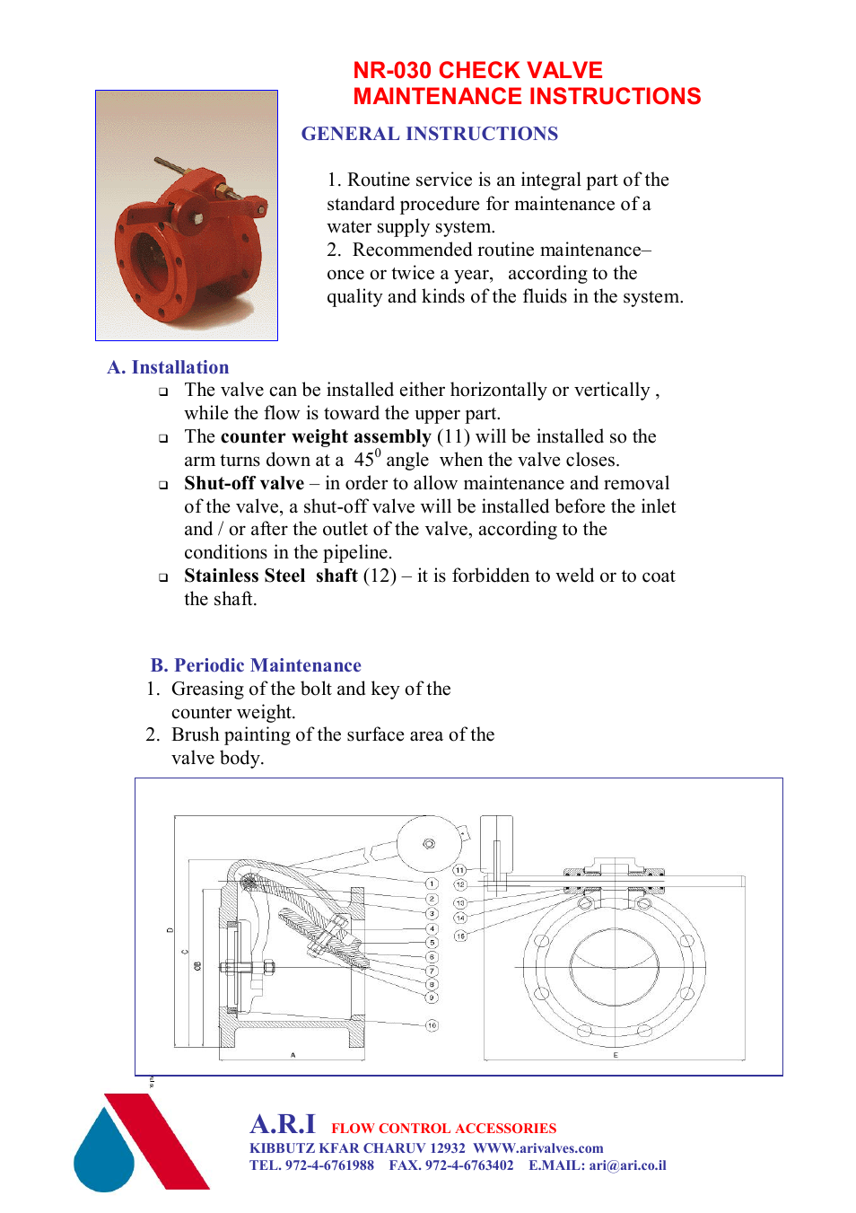 A.R.I. NR-030  EN User Manual | 2 pages