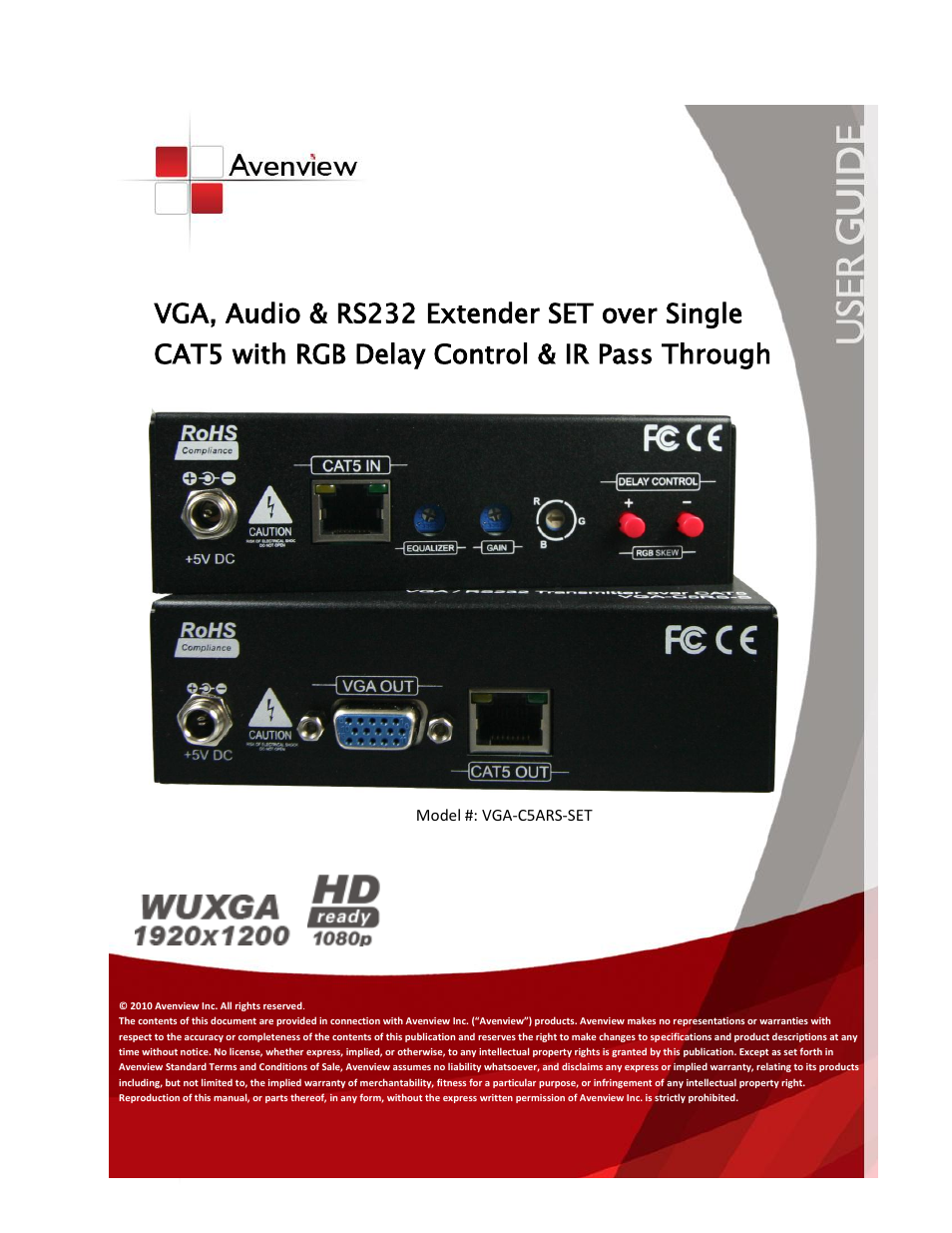 Avenview FAIL-SAFE VR 2000 User Manual | 12 pages