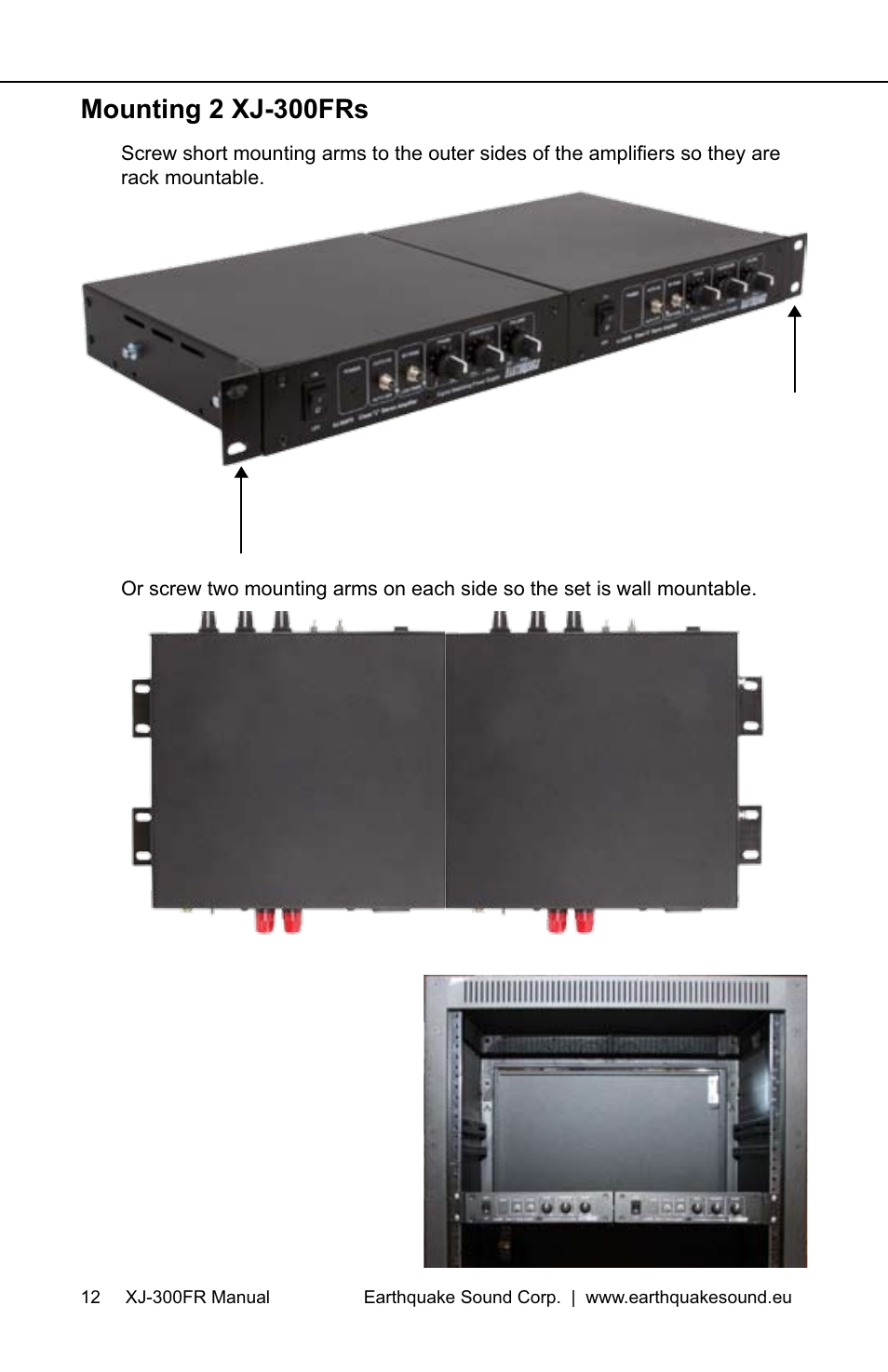 Mounting 2 xj-300frs | EarthQuake XJ-300FR User Manual | Page 12 / 20