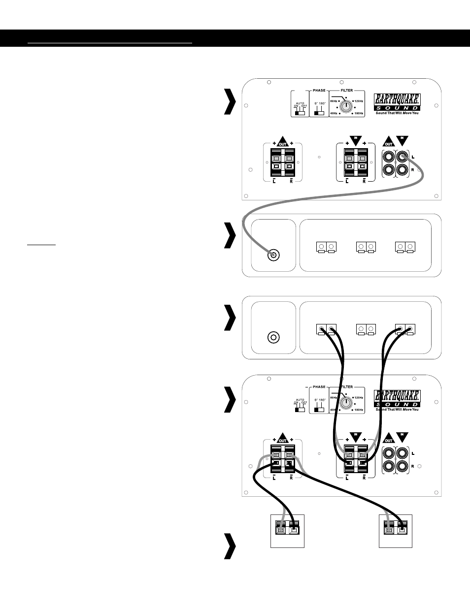 Connecting your subwoofer | EarthQuake FF-12 User Manual | Page 7 / 8