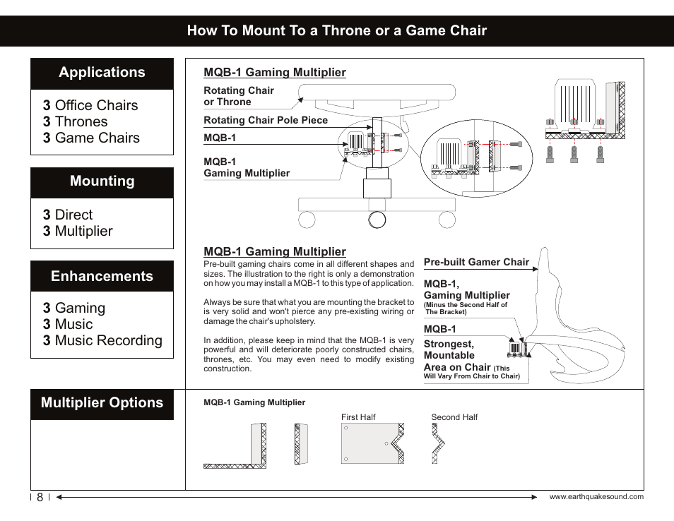 EarthQuake MQB-1 MiniQuake User Manual | Page 8 / 12