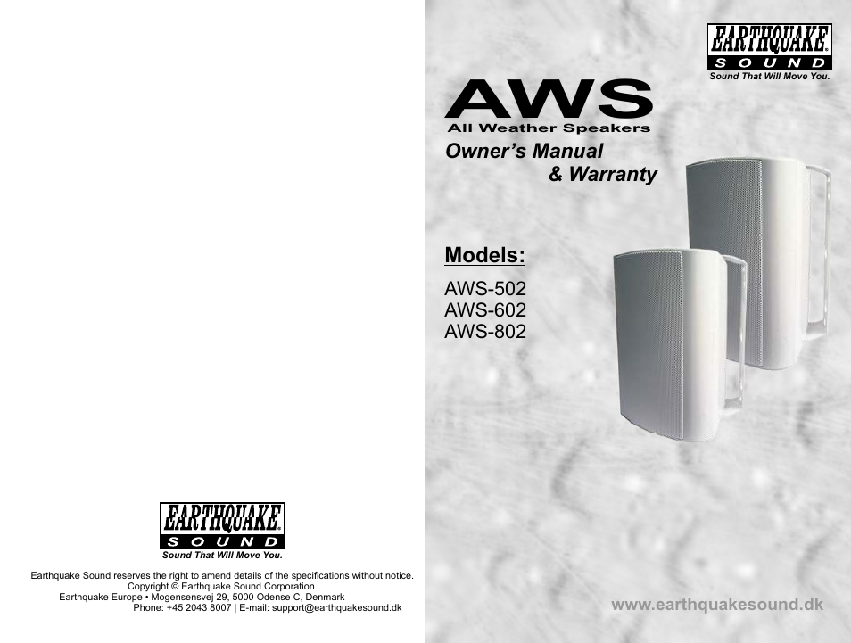 EarthQuake AWS-802 User Manual | 6 pages