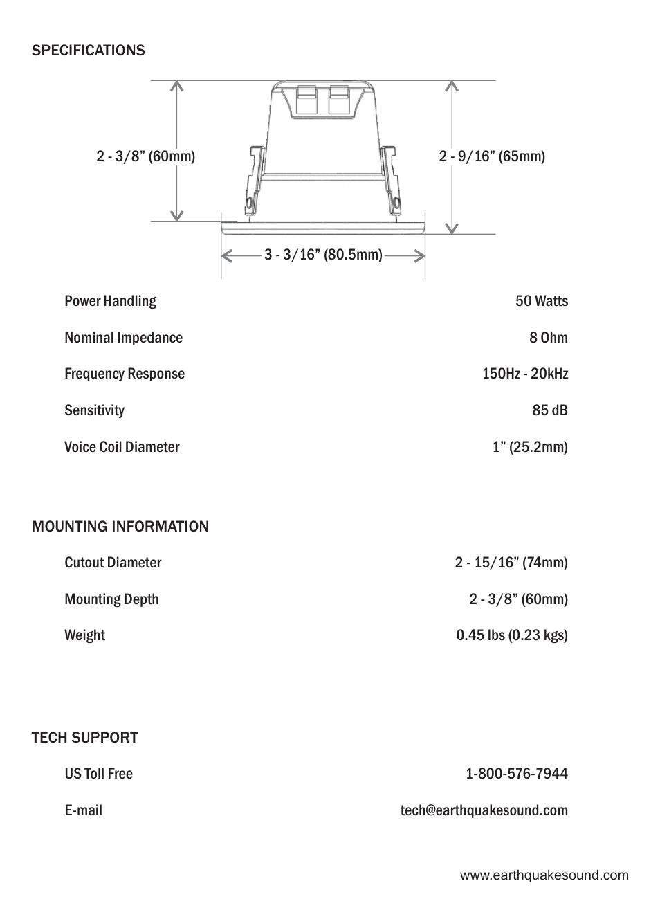 EarthQuake ACS3.0 User Manual | Page 3 / 4