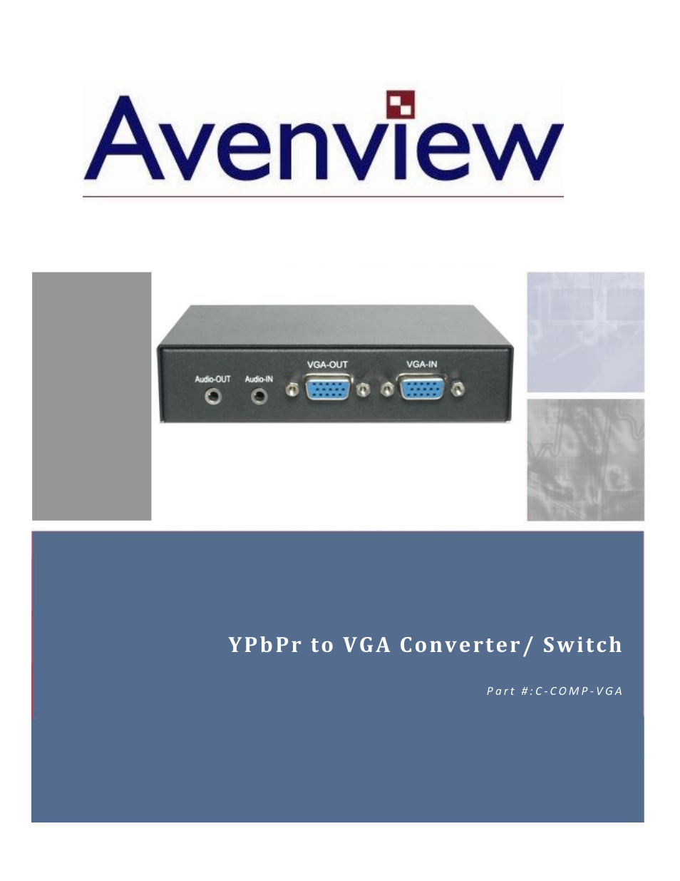 Avenview C-COMP-VGA User Manual | 4 pages
