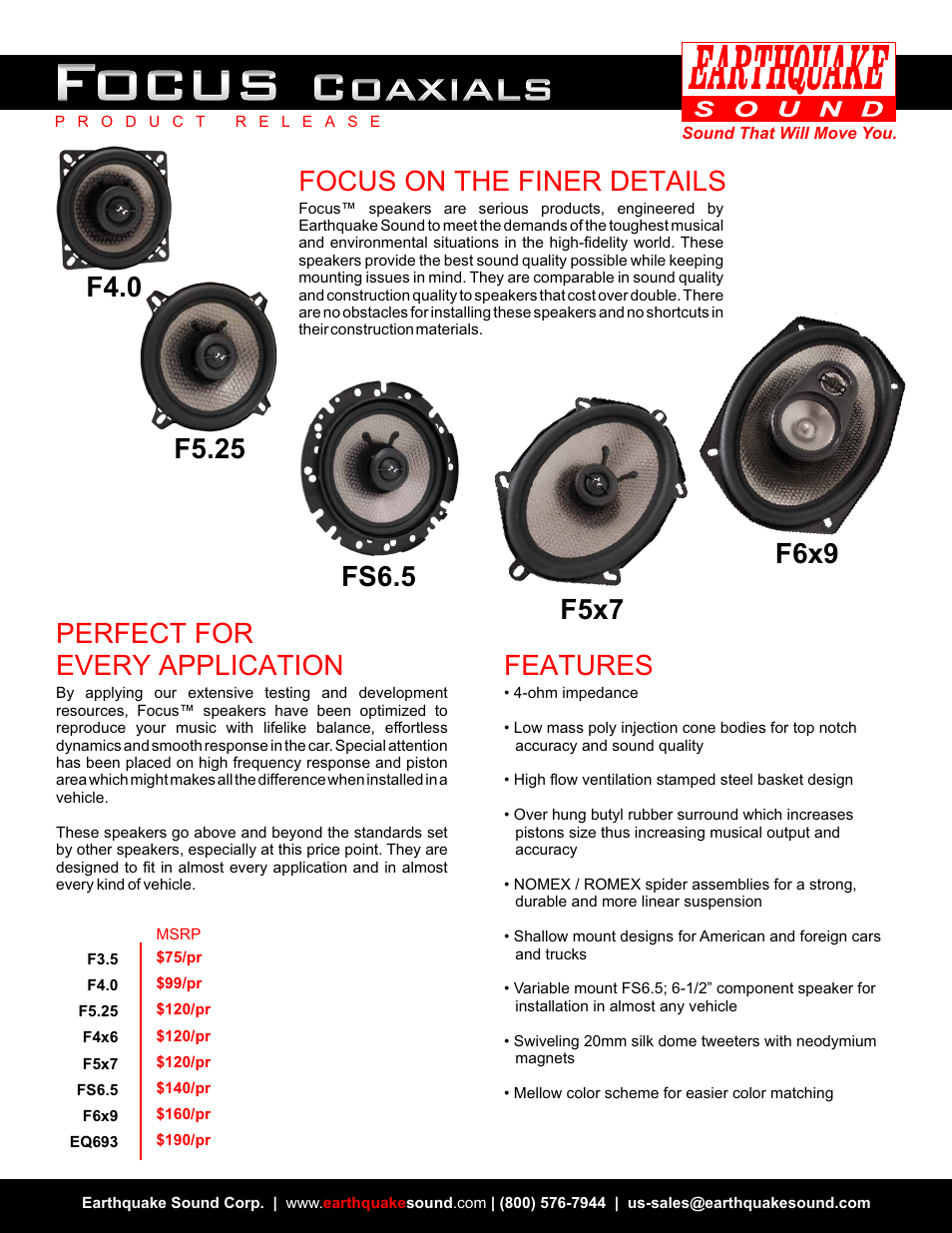 EarthQuake FS-6.5 User Manual | 2 pages