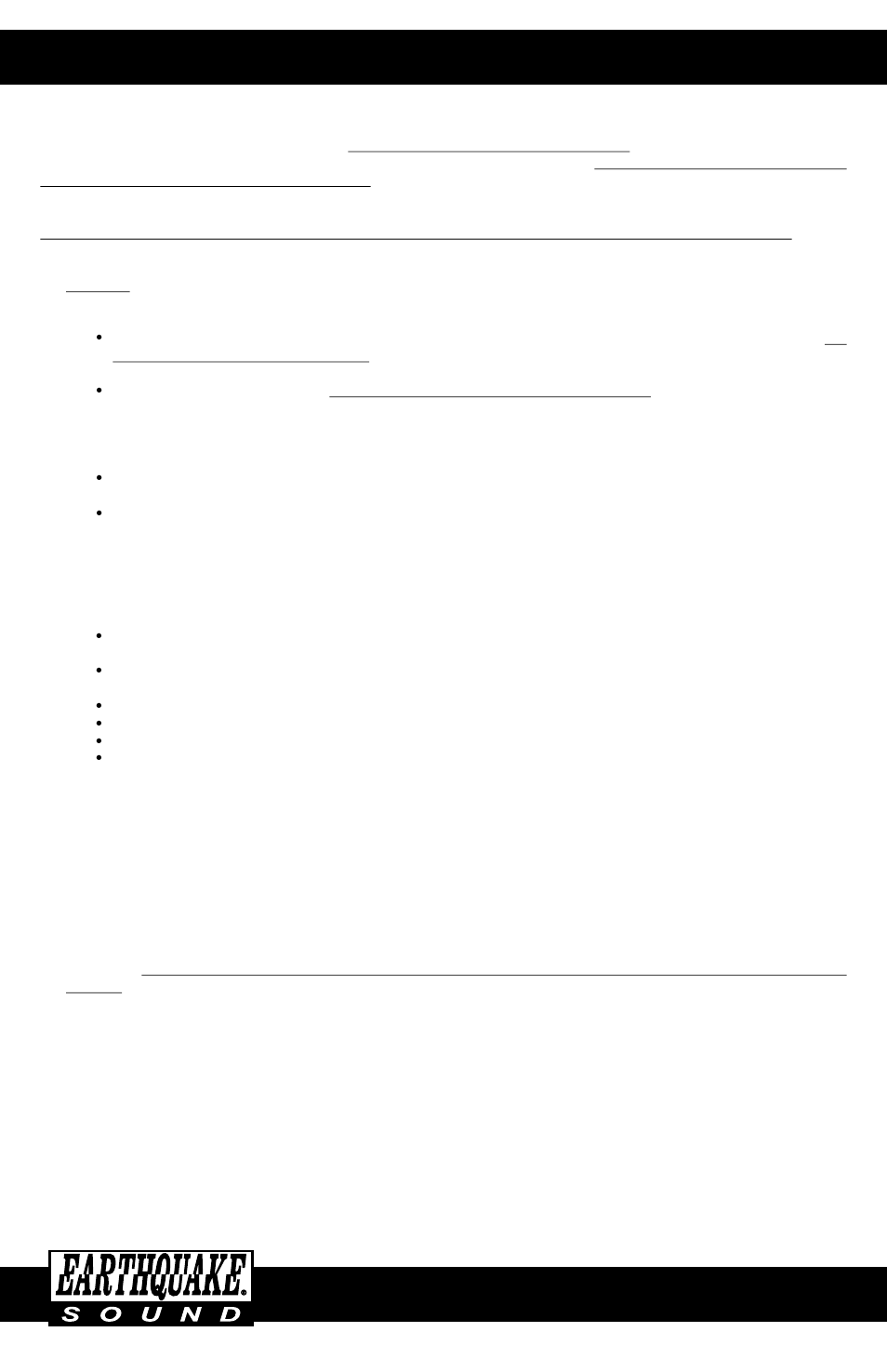 Tnt coaxial - one (1) year warranty guidelines | EarthQuake T-52 User Manual | Page 2 / 2