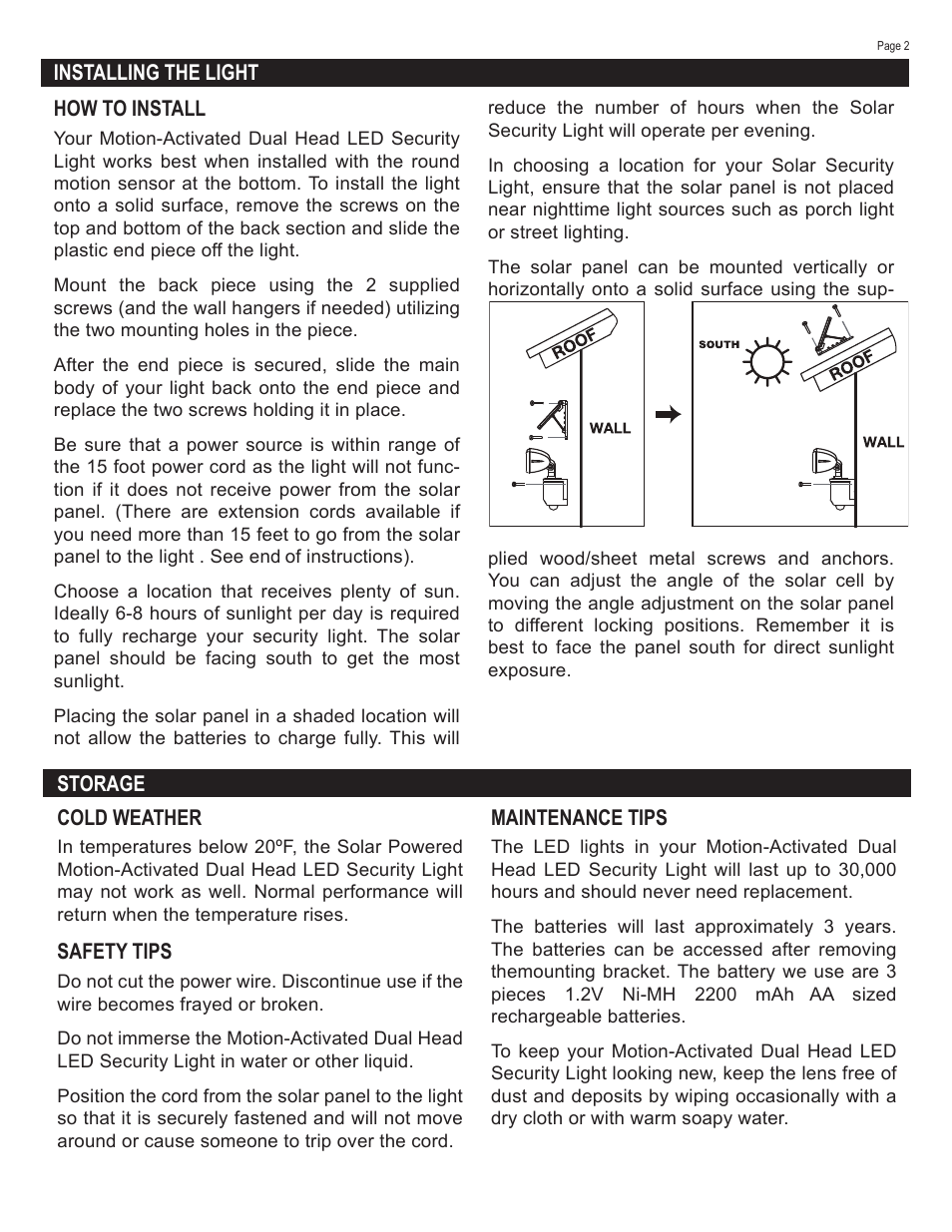 Maxsa Innovations Dual Head Solar LED Spotlight User Manual | Page 2 / 4
