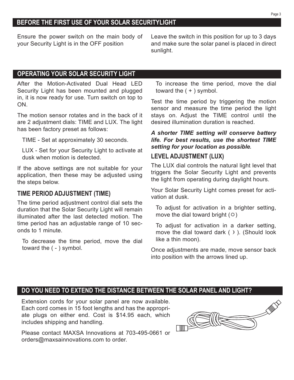 Maxsa Innovations Dual Head Solar LED Spotlight User Manual | Page 3 / 4