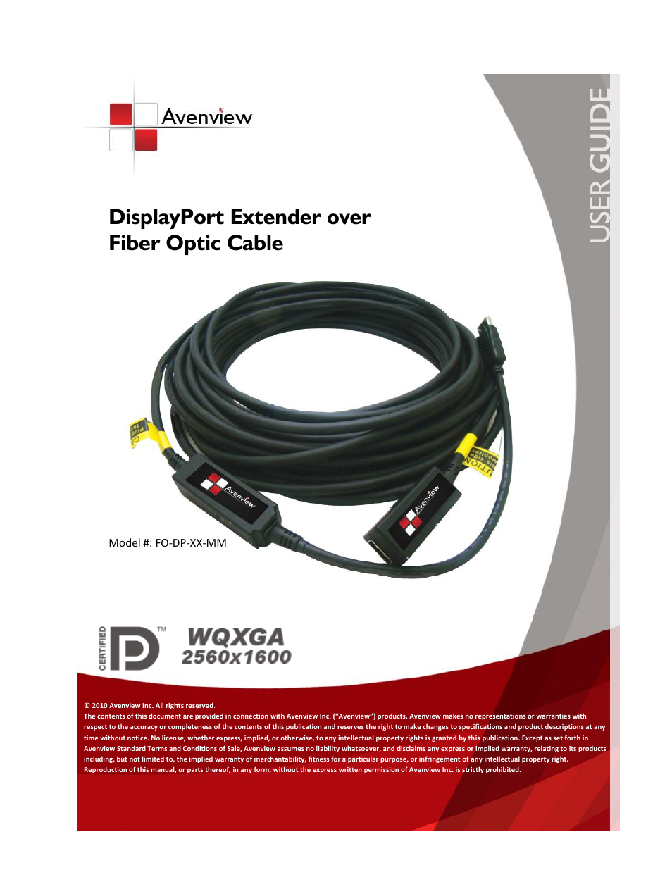 Avenview FO-DP-XX-MM User Manual | 11 pages