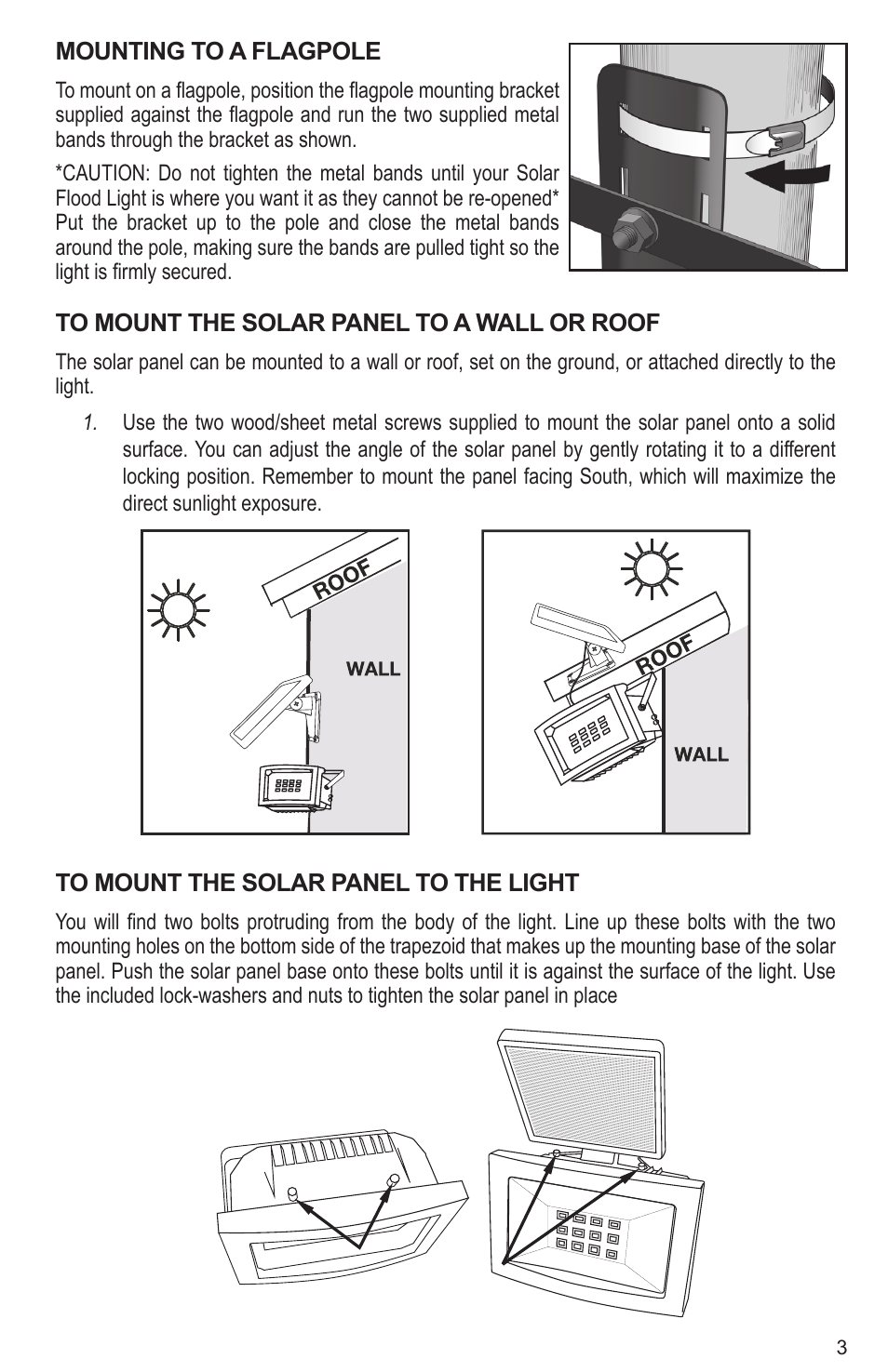 Maxsa Innovations Solar-Powered Flood Light User Manual | Page 3 / 6