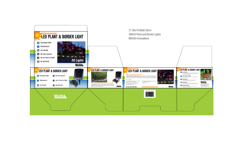 Maxsa Innovations Solar LED Plant and Border Light User Manual | 1 page