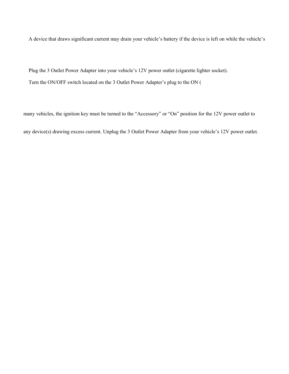 Maxsa Innovations 3 Outlet Power Adapter User Manual | 1 page