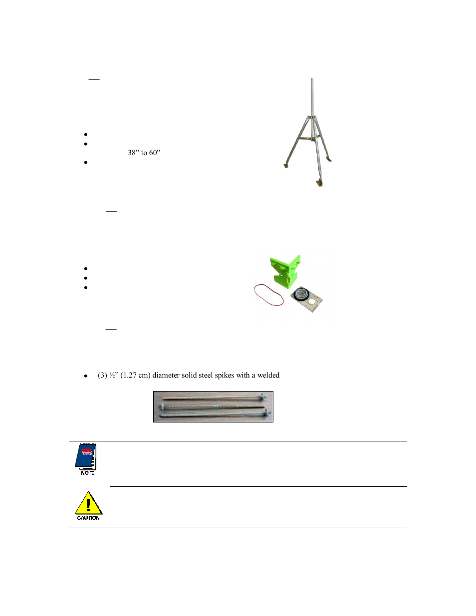 Mounting/installation kits, Tp1—tripod/mast assembly, Tp1-tk—tripod installation kit | Tp1-sk—tripod stake kit | WeatherHawk 240 Signature Wireless Weather Station User Manual | Page 20 / 24