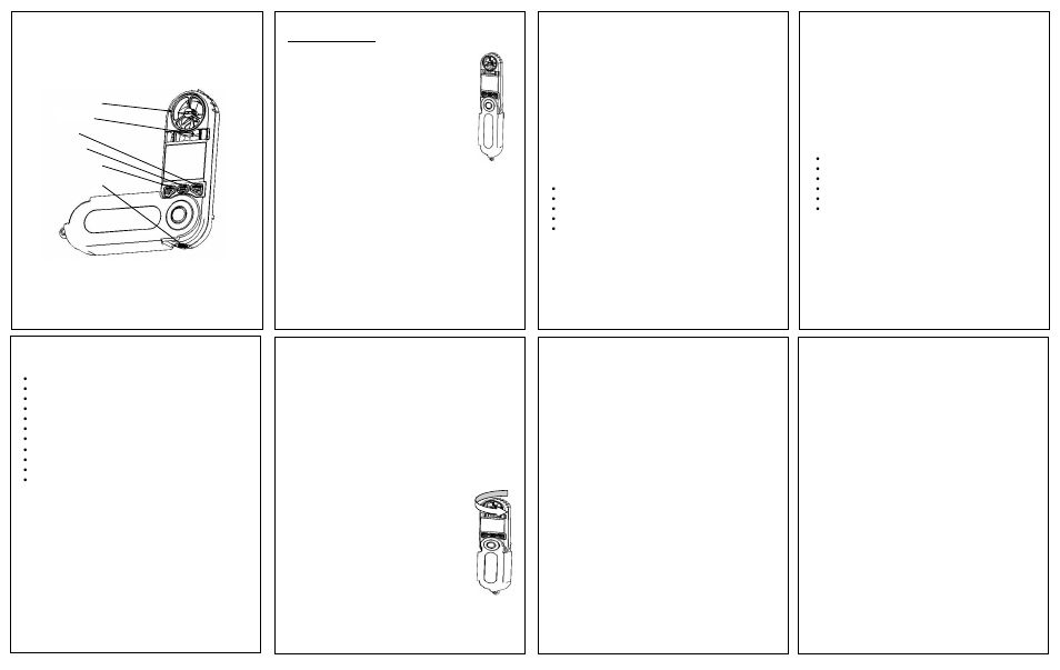 Wm100-200-300-spain, Manual de instrucciones (versión 12/06), Secuencia para el wm 300 | Velocidad del viento / max. / promedio, Instrucciones básicas, Calibración de la brújula (wm 200 y 300), Dirección digital del viento (wm 200 y 300), Utilizando las funciones del anemómetro, Secuencia para el wm 100, Velocidad del viento / máx. / promedio | WeatherHawk WM-300 WindMate w/Wind Direction & Humidity User Manual | Page 3 / 7