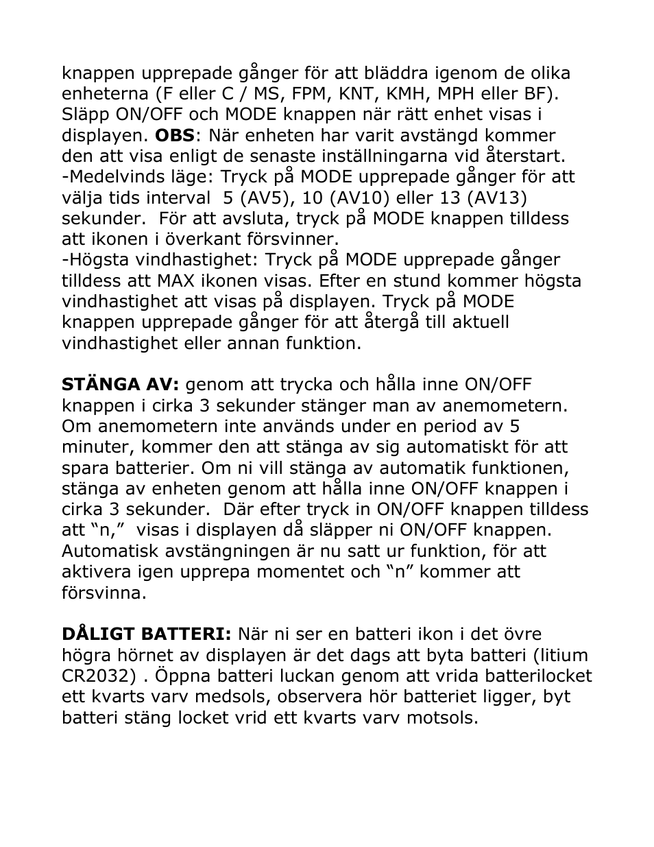 WeatherHawk SM-18 Skymate Wind Meter w/Temp & Wind Chill User Manual | Page 13 / 16