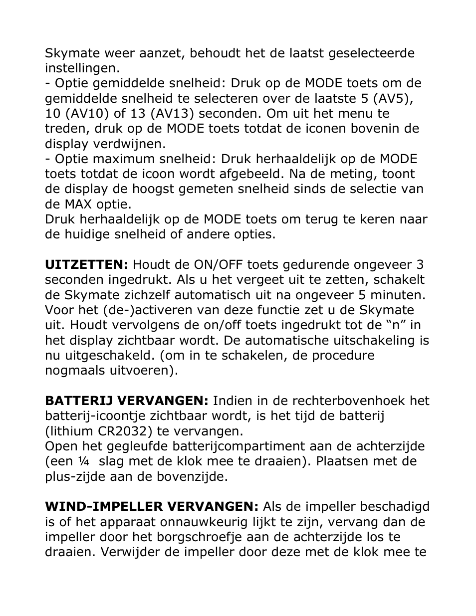 WeatherHawk SM-18 Skymate Wind Meter w/Temp & Wind Chill User Manual | Page 15 / 16