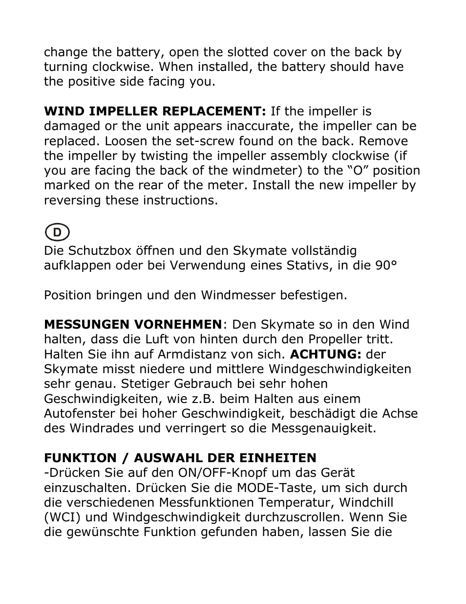 WeatherHawk SM-18 Skymate Wind Meter w/Temp & Wind Chill User Manual | Page 4 / 16