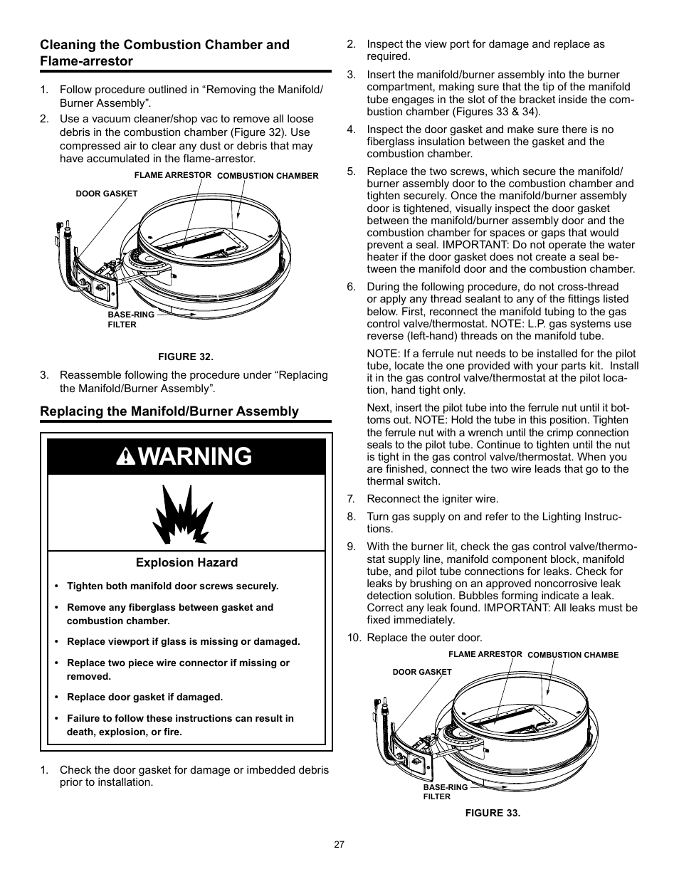 Warning | State GS6 40 YBFS User Manual | Page 27 / 40