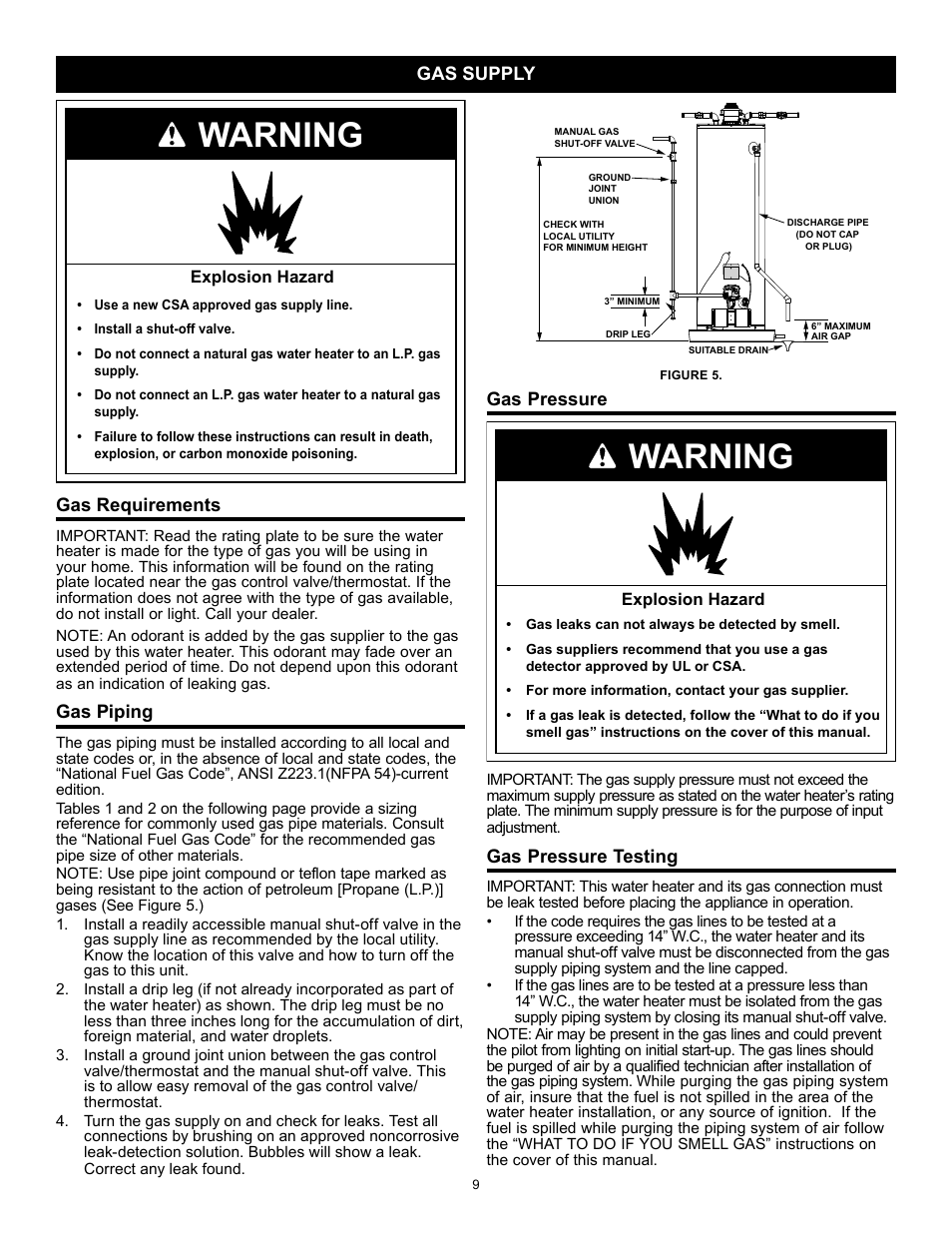 Warning | State GS6 40 YBFS User Manual | Page 9 / 40