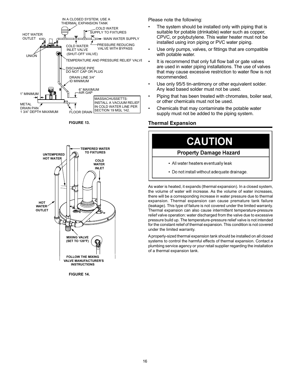 Thermal expansion | State Series 301 User Manual | Page 16 / 40